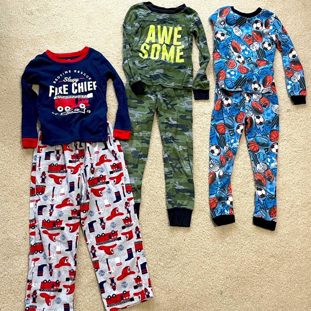 3 pair of boys size 6 pajamas